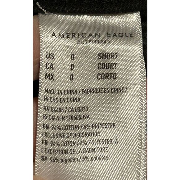 American Eagle Jeans - Womens Size 0 Short- Black Distressed - Picture 5 of 5